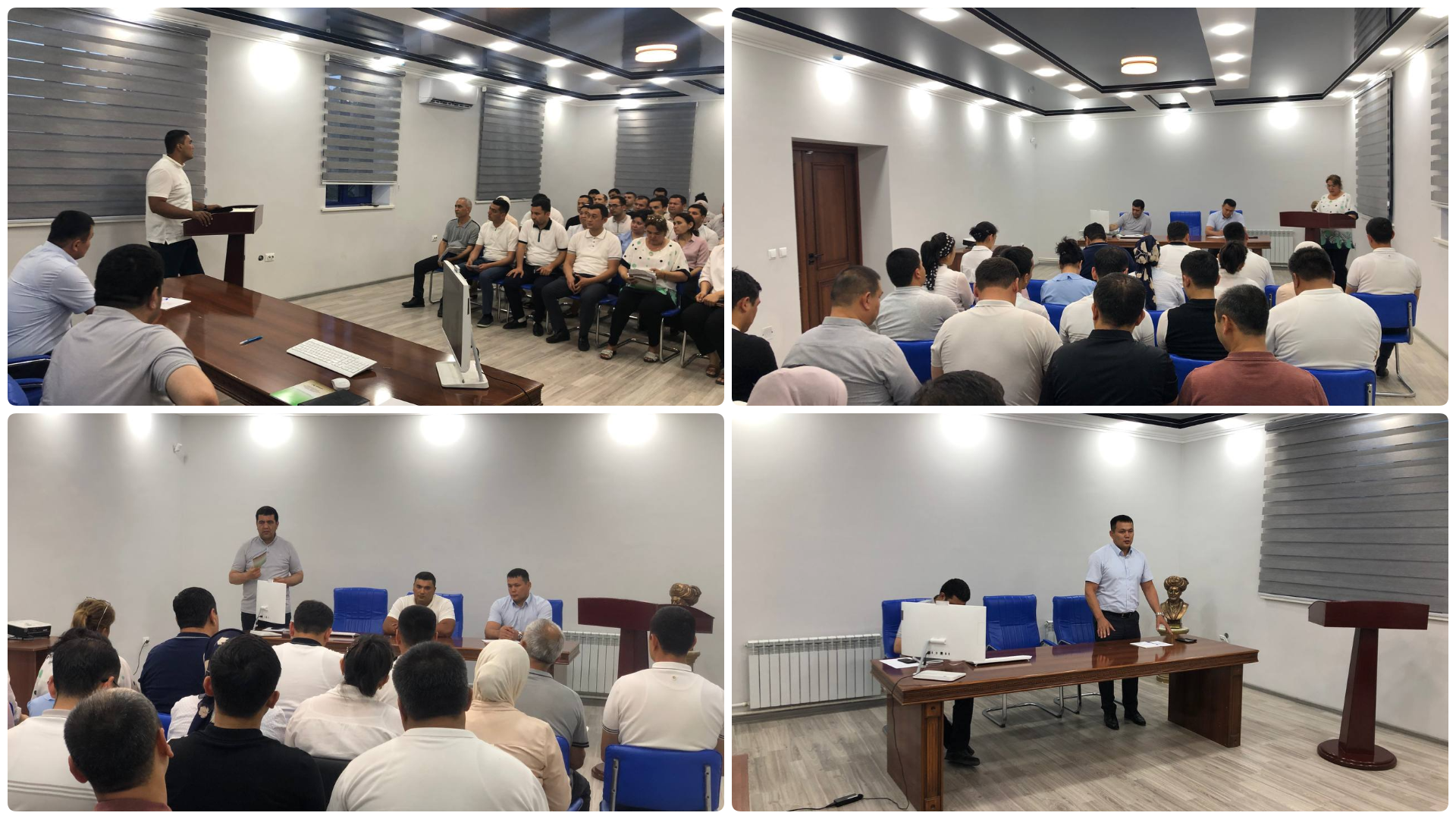 Бош офиснинг масъул ходимлари томонидан ҳуқуқни муҳофаза қилувчи орган вакиллари билан ҳамкорликда Андижон вилоятида ўтказилган ўқув семинар.