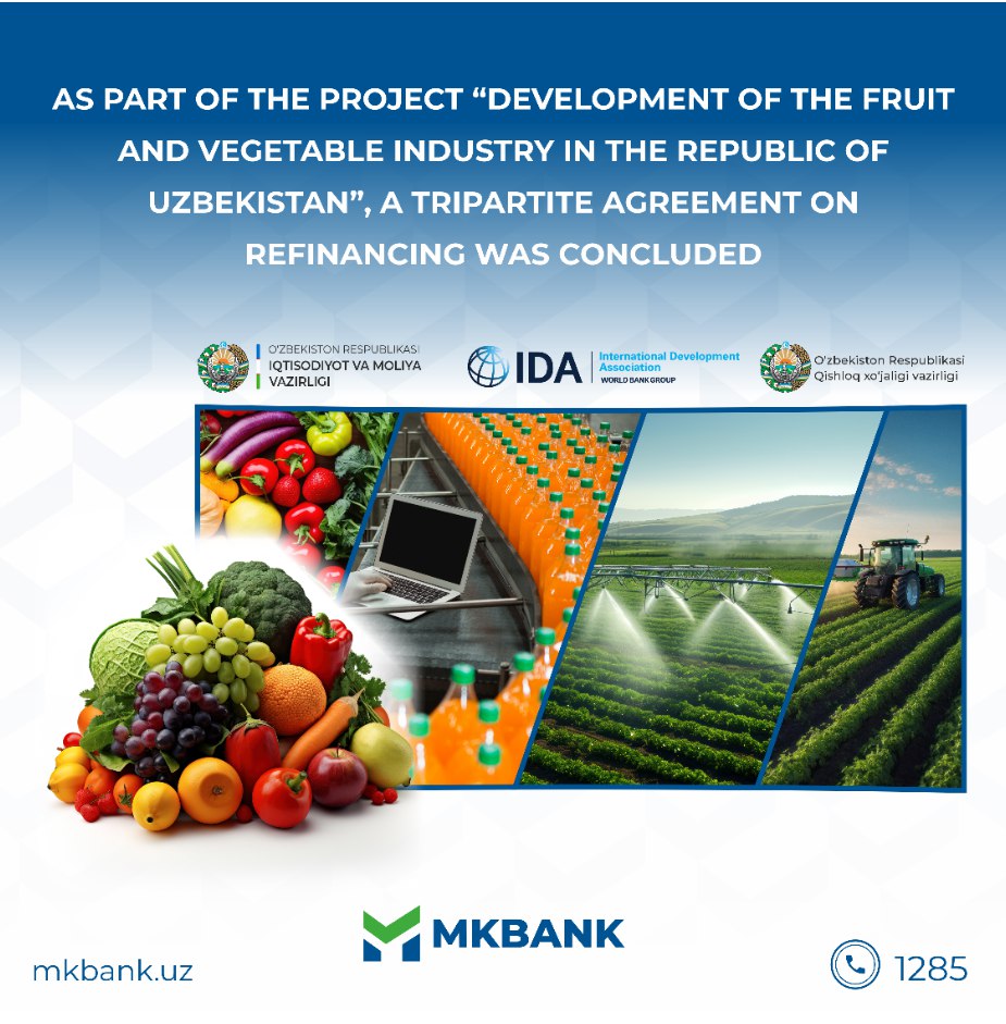 The agreement on refinancing for the development of the fruit and vegetable industry was signed