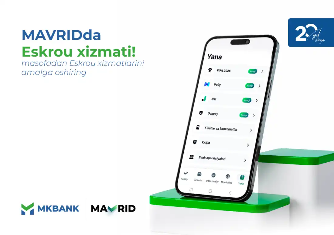 MKBANKdan — Onlayn Eskrou xizmati!