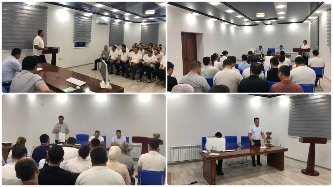 Учебный семинар, проведенный в Андижанской области ответственными сотрудниками головного офиса в сотрудничестве с представителями правоохранительных органов.