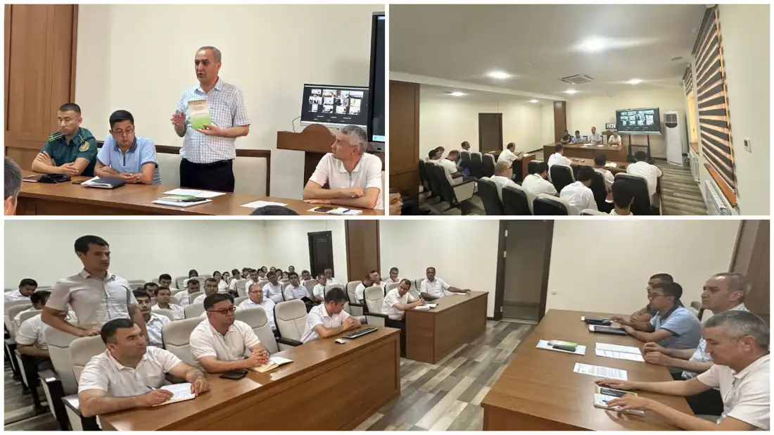 Учебный семинар, проведенный в Сурхандарьинской области ответственными сотрудниками головного офиса в сотрудничестве с представителями правоохранительных органов.