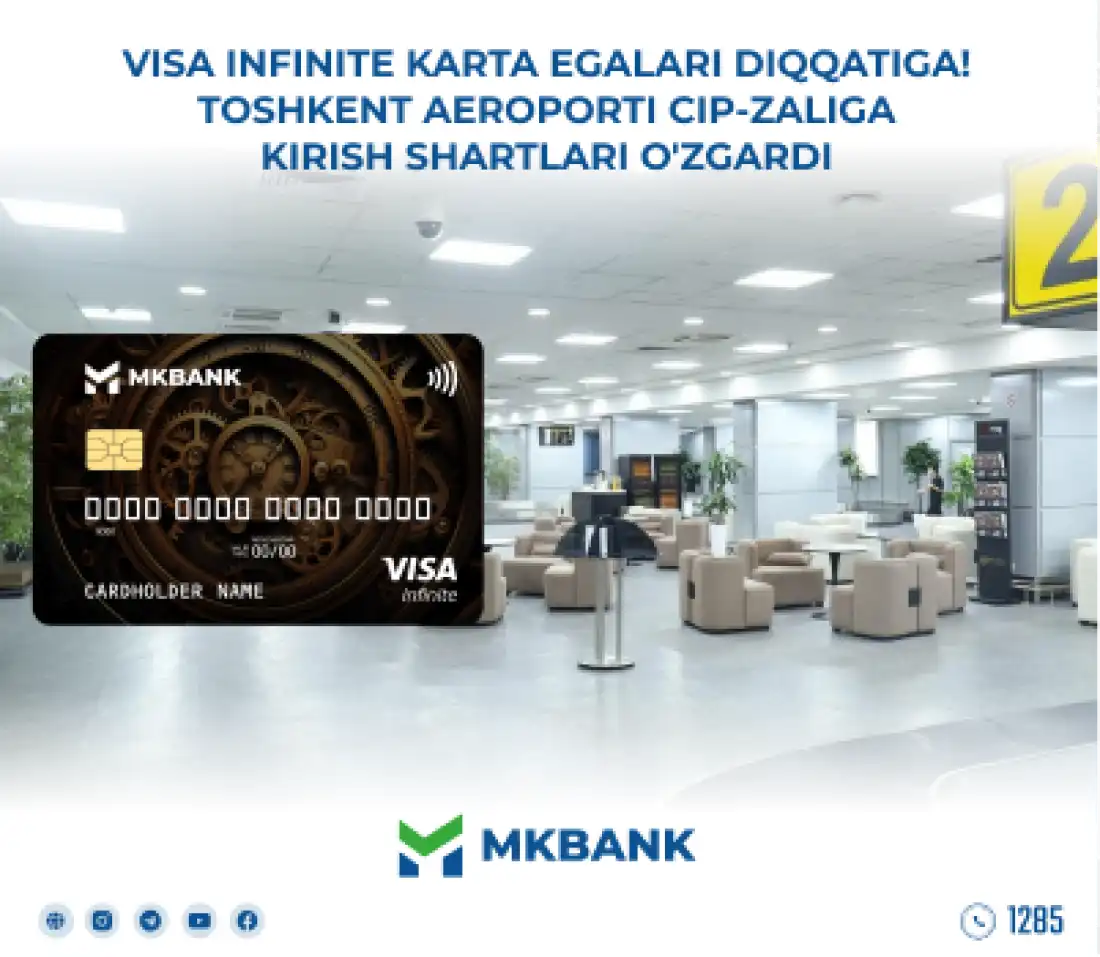 Visa Infinite karta egalari uchun bonusli yangilik!