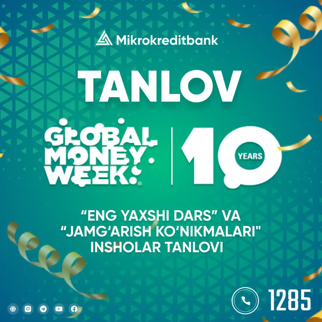 Mikrokreditbank “Global Money Week” doirasida tanlov e'lon qiladi