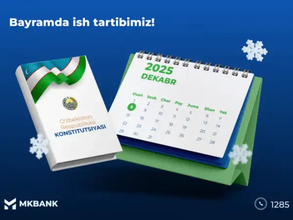 Bayramda ish tartibimiz!