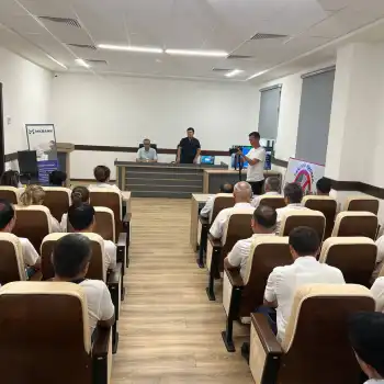 Учебный семинар, проведенный в Джизакской области ответственными сотрудниками головного офиса в сотрудничестве с представителями правоохранительных органов.