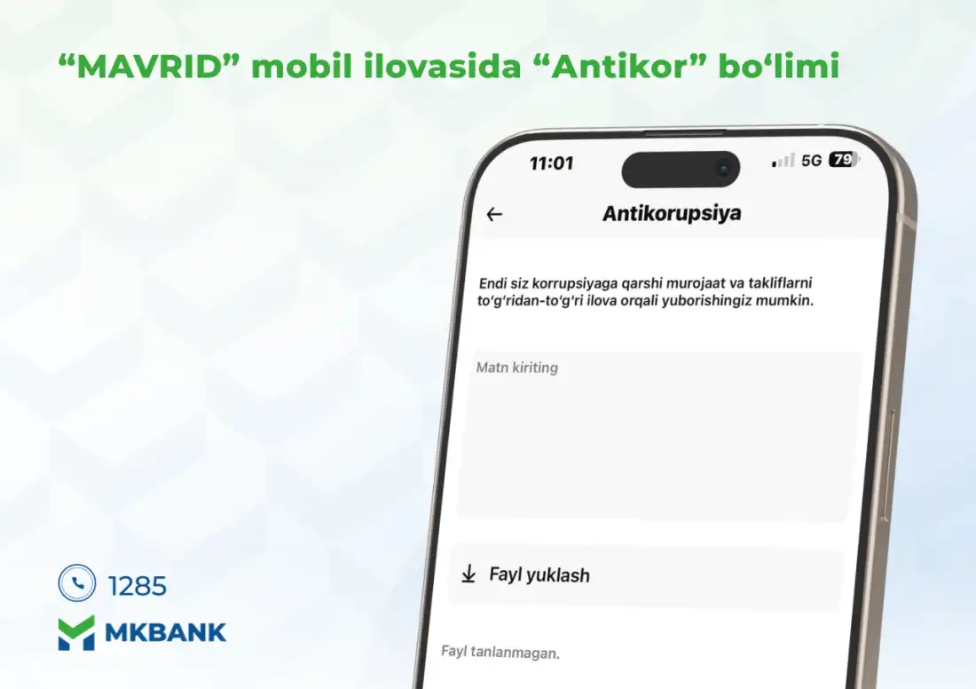 “Маврид” мобил иловасида “Антикор” бўлими!