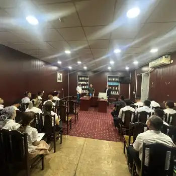 Учебный семинар, проведенный в Наманганской области ответственными сотрудниками головного офиса в сотрудничестве с представителями правоохранительных органов.