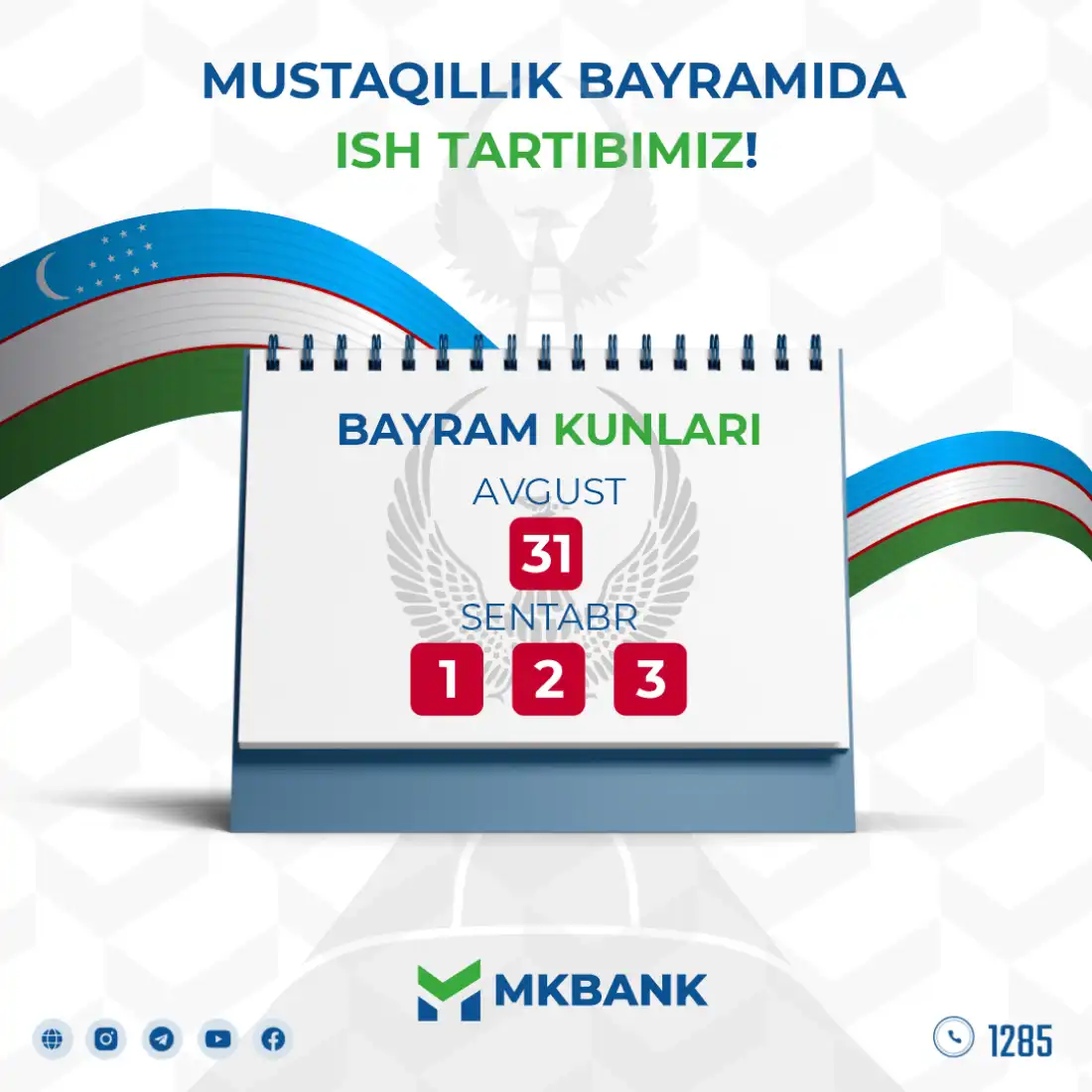 Mustaqillik bayramida ish tartibimiz