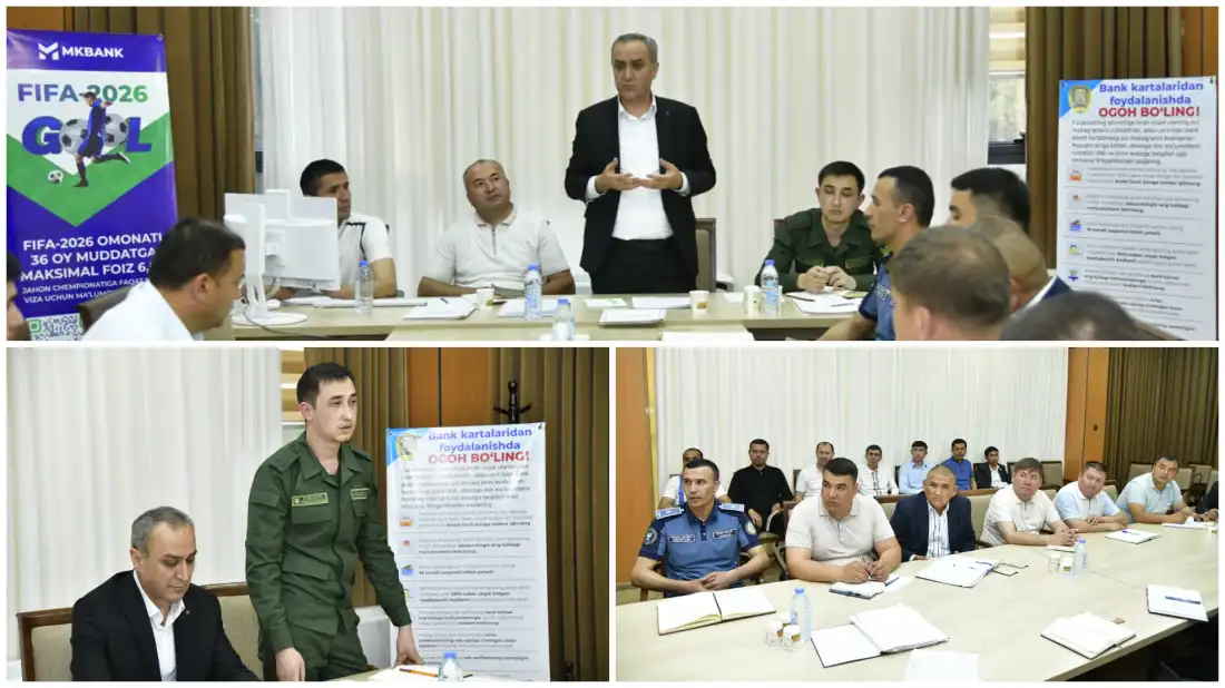 Учебный семинар, проведенный в Самаркандской области ответственными сотрудниками головного офиса в сотрудничестве с представителями правоохранительных органов.