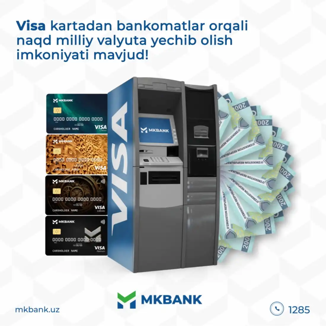VISA картасидан нақд пул ечиш муаммосиз!