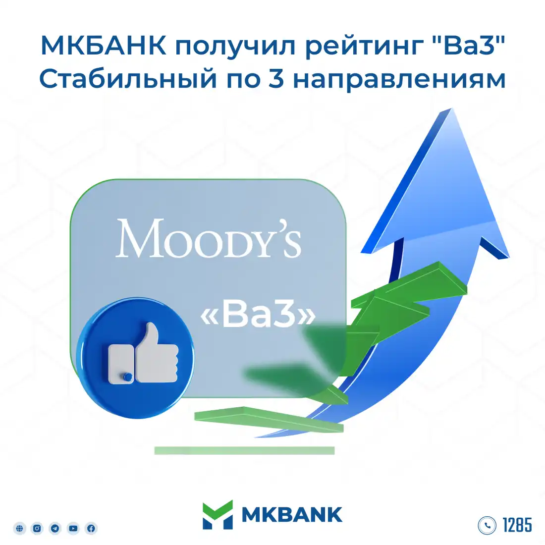 МКБАНК получил очередной международный рейтинг